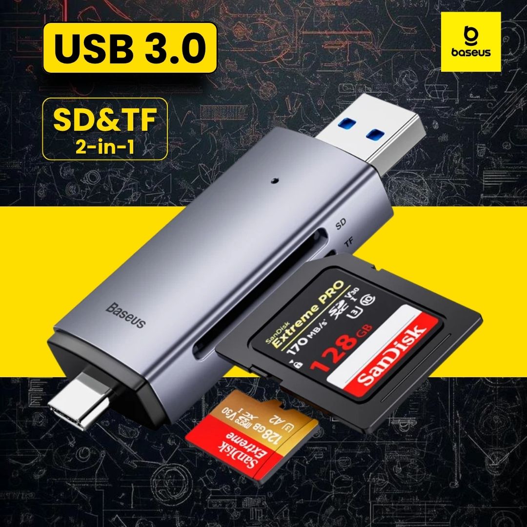 Baseus AIRJOY USB-A TYPE-C To SD/TF Card Reader