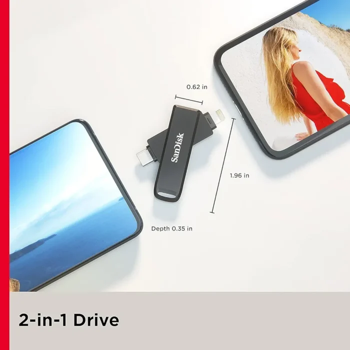 SanDisk iXpand 256GB Lightning -USB Type-C - Image 4