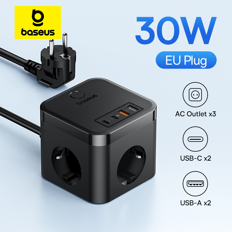 Baseus PowerCombo Cube 7-Ports Power Strip 30W