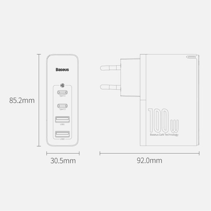 Baseus 100W Gan 2 Pro Charger - Image 5