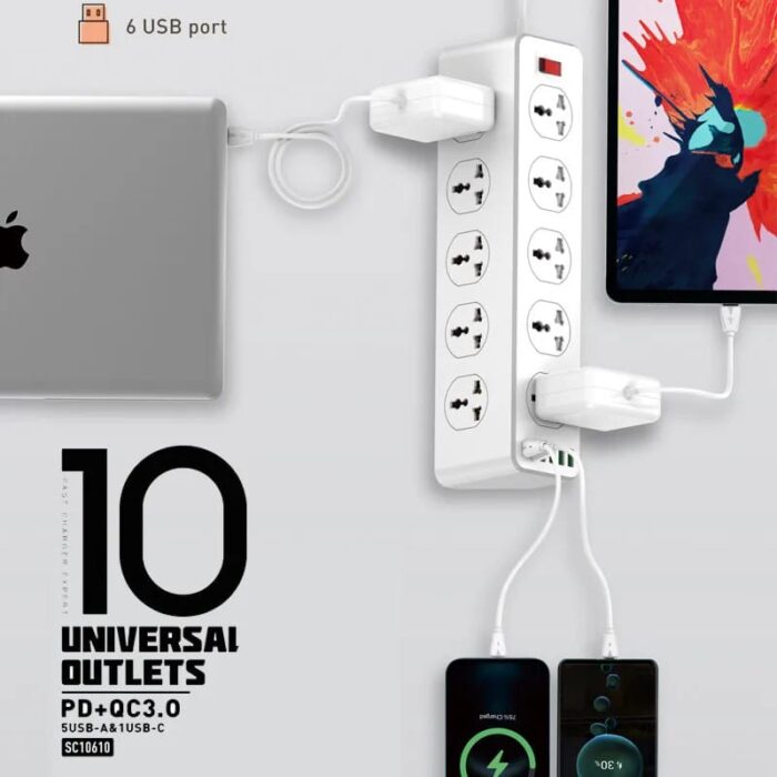 Ldnio SC10610 2500W 10 Sockets - Image 2