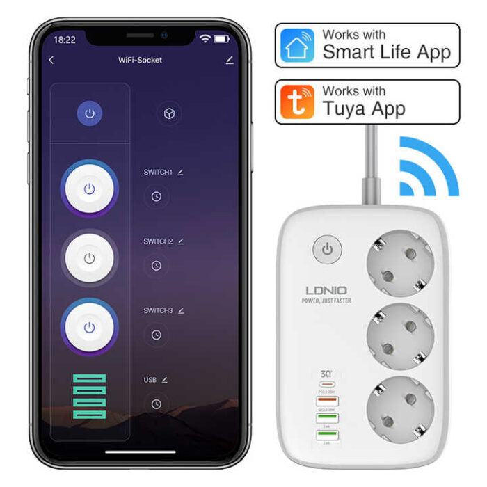 Ldnio SEW3452 Wfi Smart Power Strip - Image 3