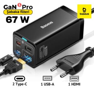 Baseus GaN5 Pro 67W Desktop Charger HDMI