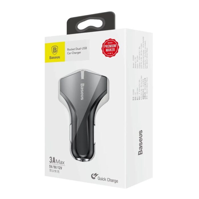 Baseus Rocket Dual-USB Car Charger 18W - Image 4