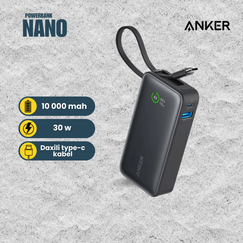 Anker Nano Power Bank, 10,000 mAh 30W