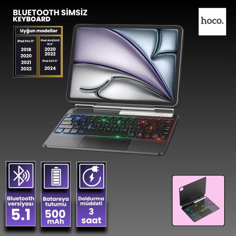 Hoco GM33 Smart keyboard for İPad 10.9/11