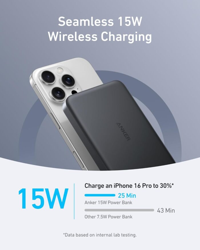 Anker Qi2 Power Bank Ultra Slim 10000mAh MagGo - Image 3