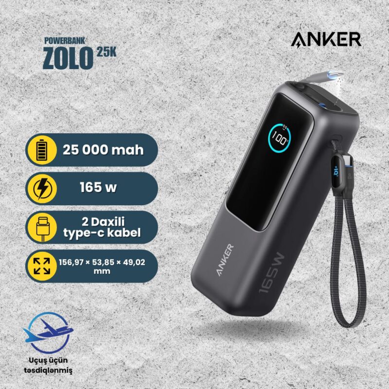 Anker Power Bank 25000mAh 165W Ultra-Fast