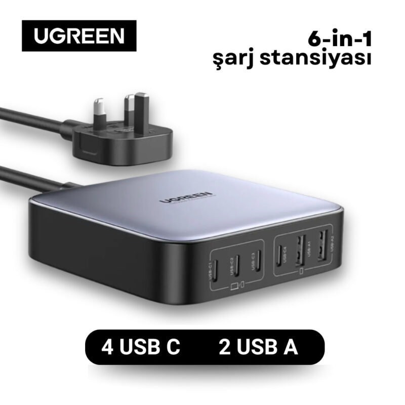 Ugreen Gan 200W Desktop Charger (6-Port)