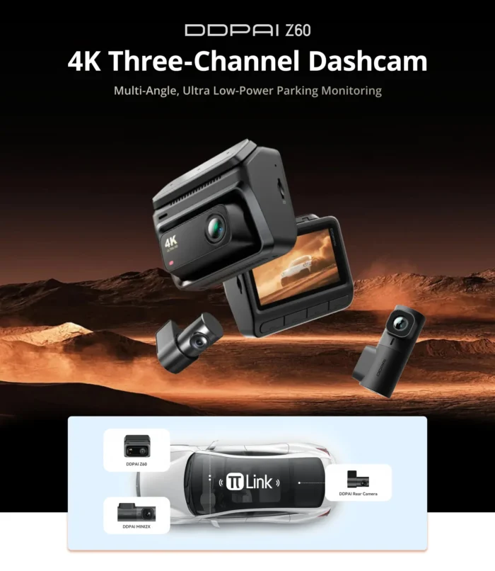 DDPAI Z60 4K Dash Cam 3 Channel