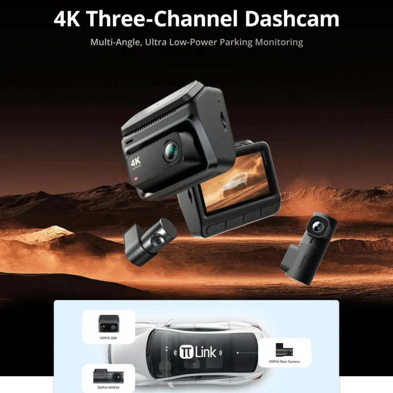 DDPAI Z60 4K Dash Cam 3 Channel