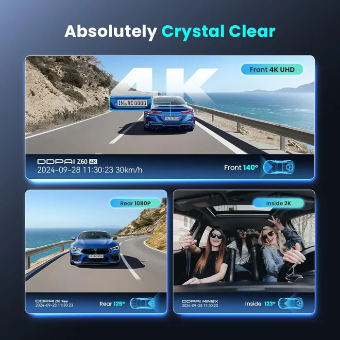 DDPAI Z60 4K Dash Cam 3 Channel - Image 9