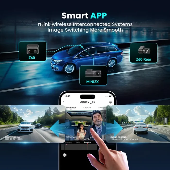 DDPAI Z60 4K Dash Cam 3 Channel - Image 3