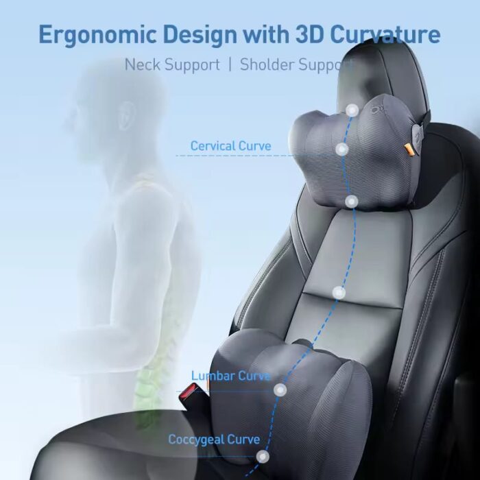 Baseus Car Headrest Neck Waist Pillow Cooling Gel - Image 2
