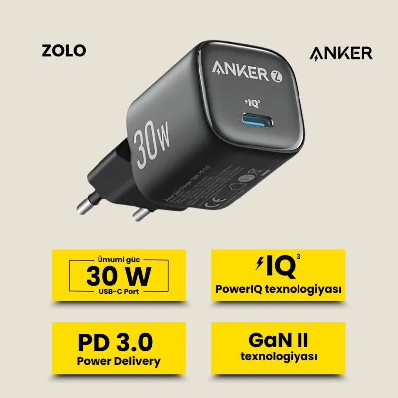 Anker Zolo Charger USB-C 30W
