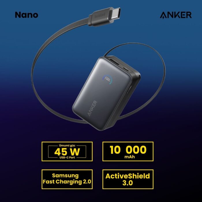 Anker Nano Power Bank 10.000 mAh 45W