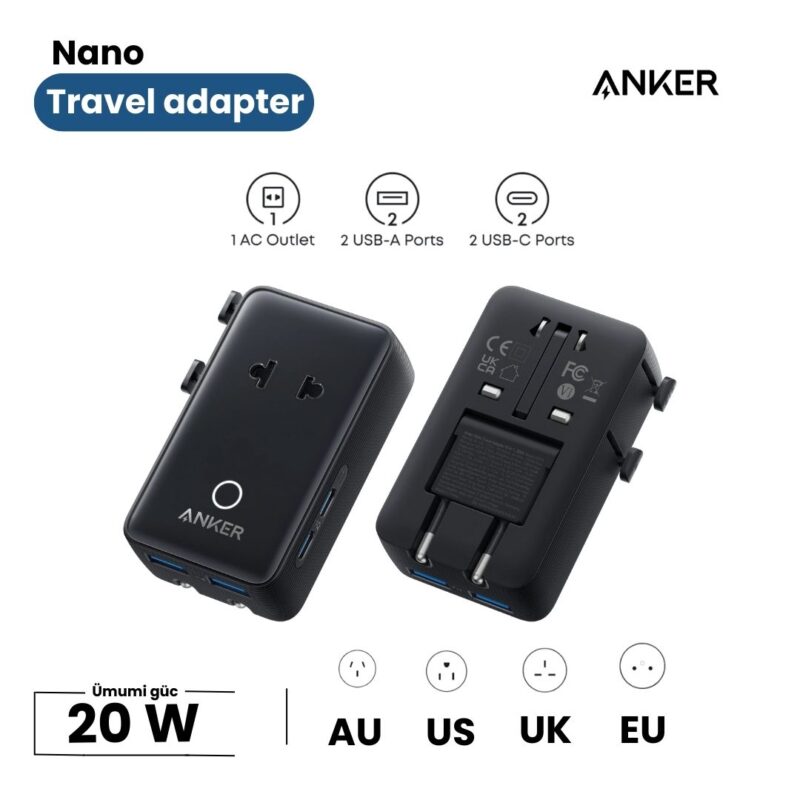 Anker Nano Travel Adapter 5-in-1