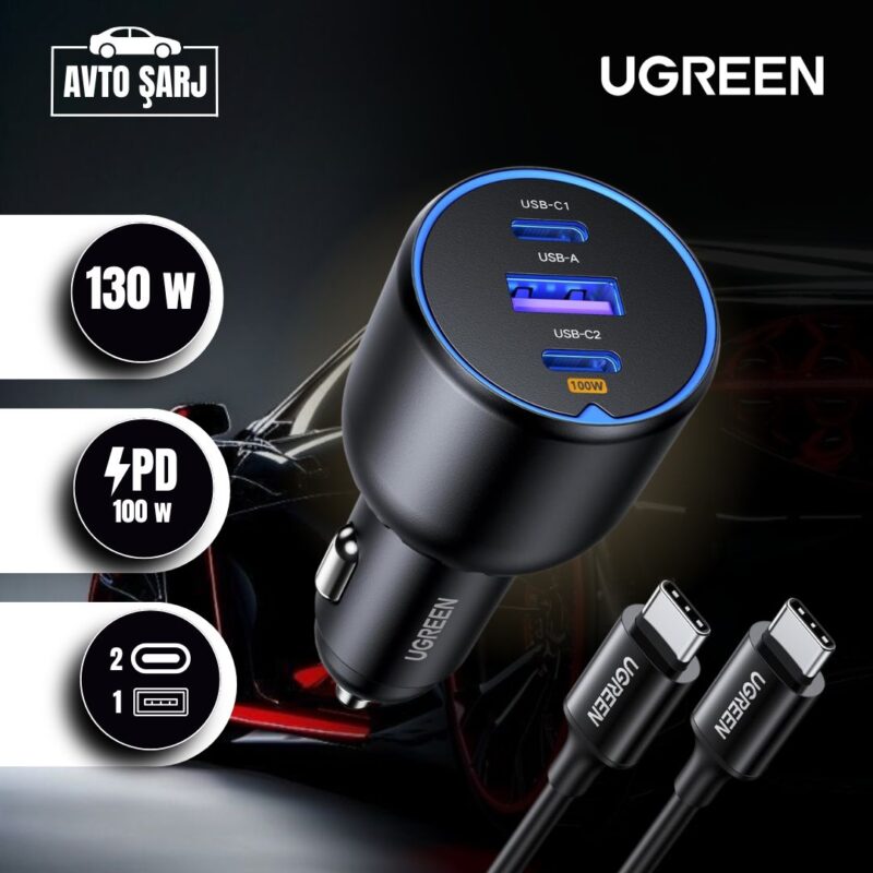 Ugreen 130W USB-C Car Charger