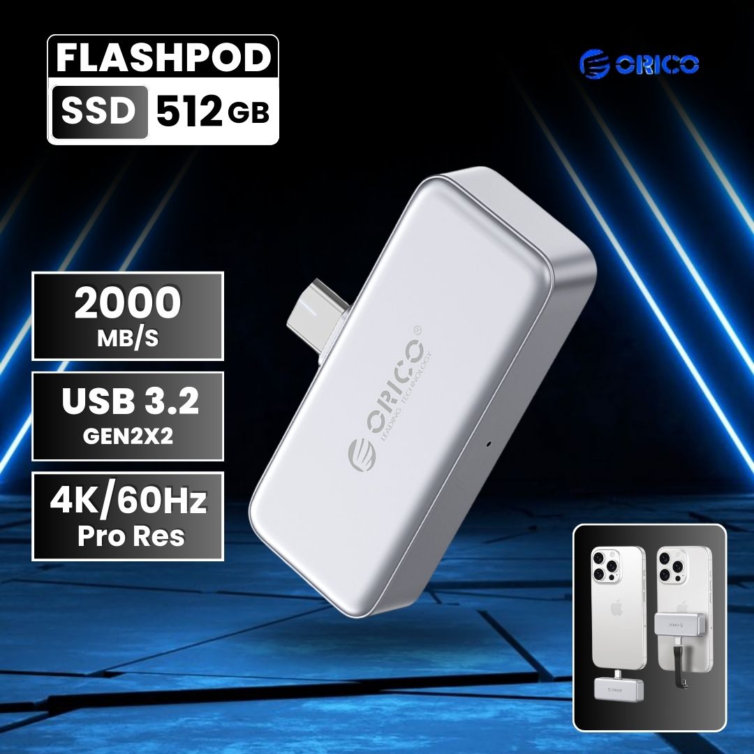 Orico FlashPod 512GB Portable SSD Up to 2000MB/s