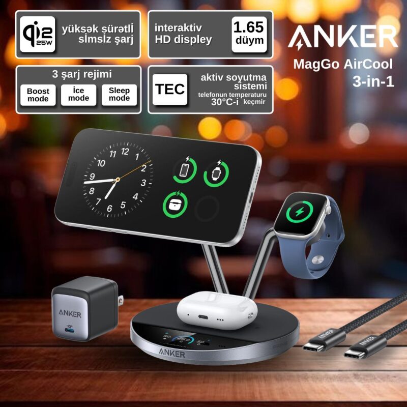 Anker Prime MagSafe Charger 3-in-1 Qi2 25W