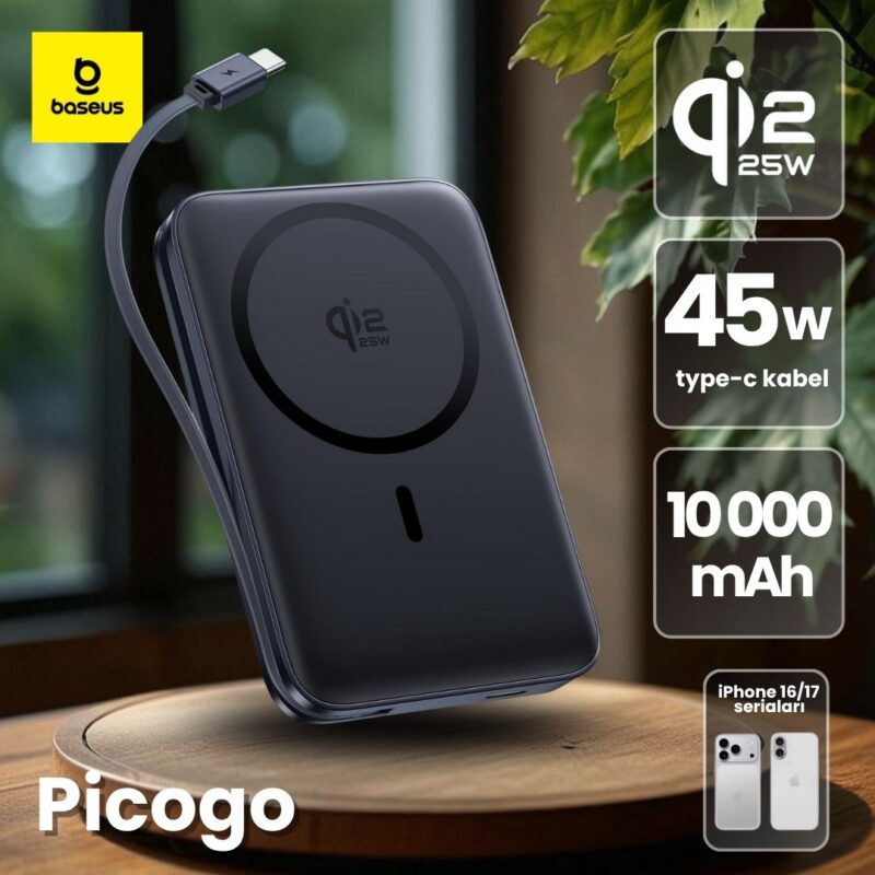 Baseus PicoGo 10000mAh Power Bank Qi2.2 25W