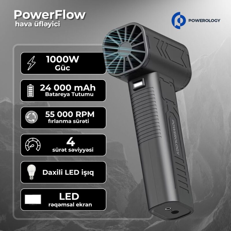 Powerology Powerflow Turbo Fan1000W