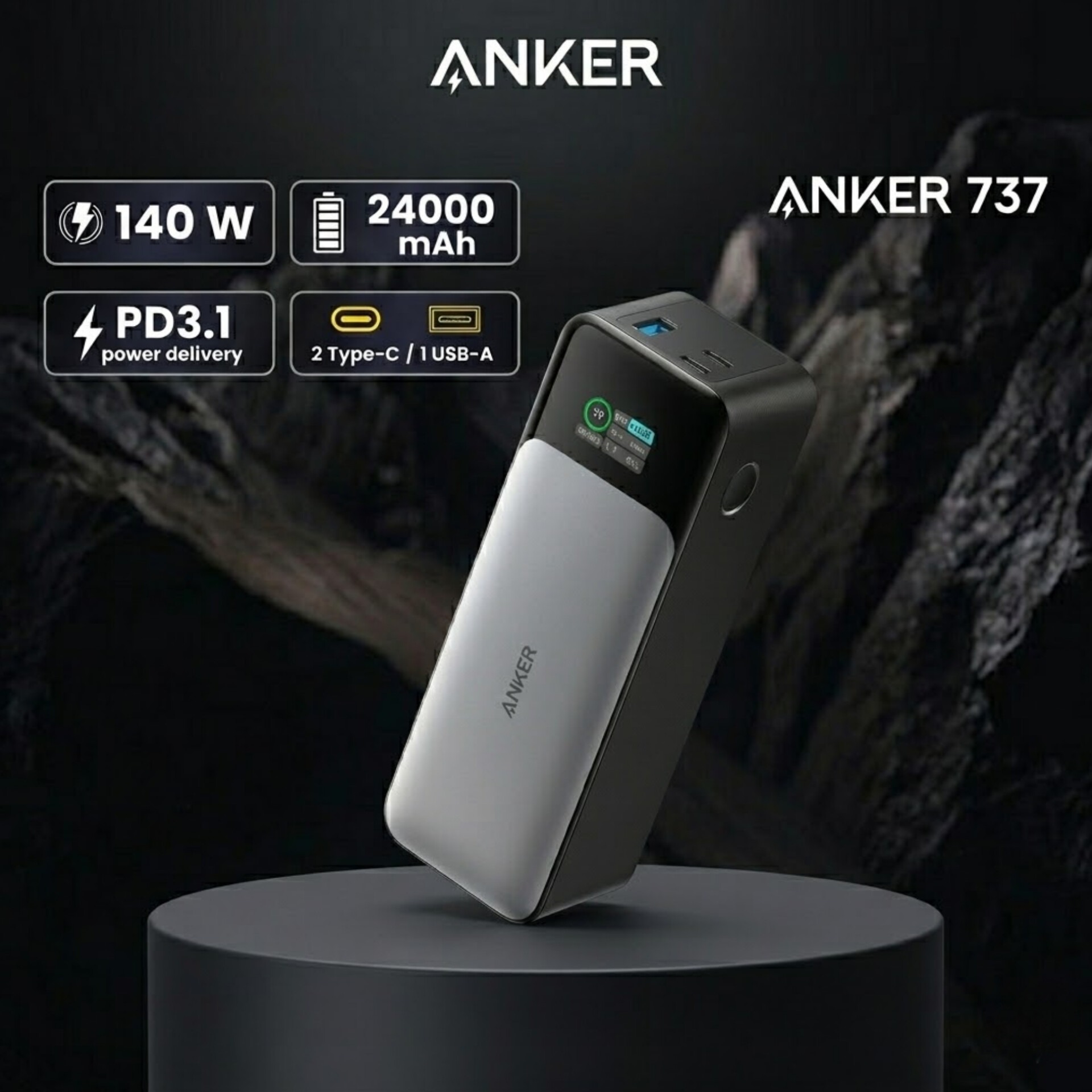 Anker 737 Power Bank 140W 24.000 mAh
